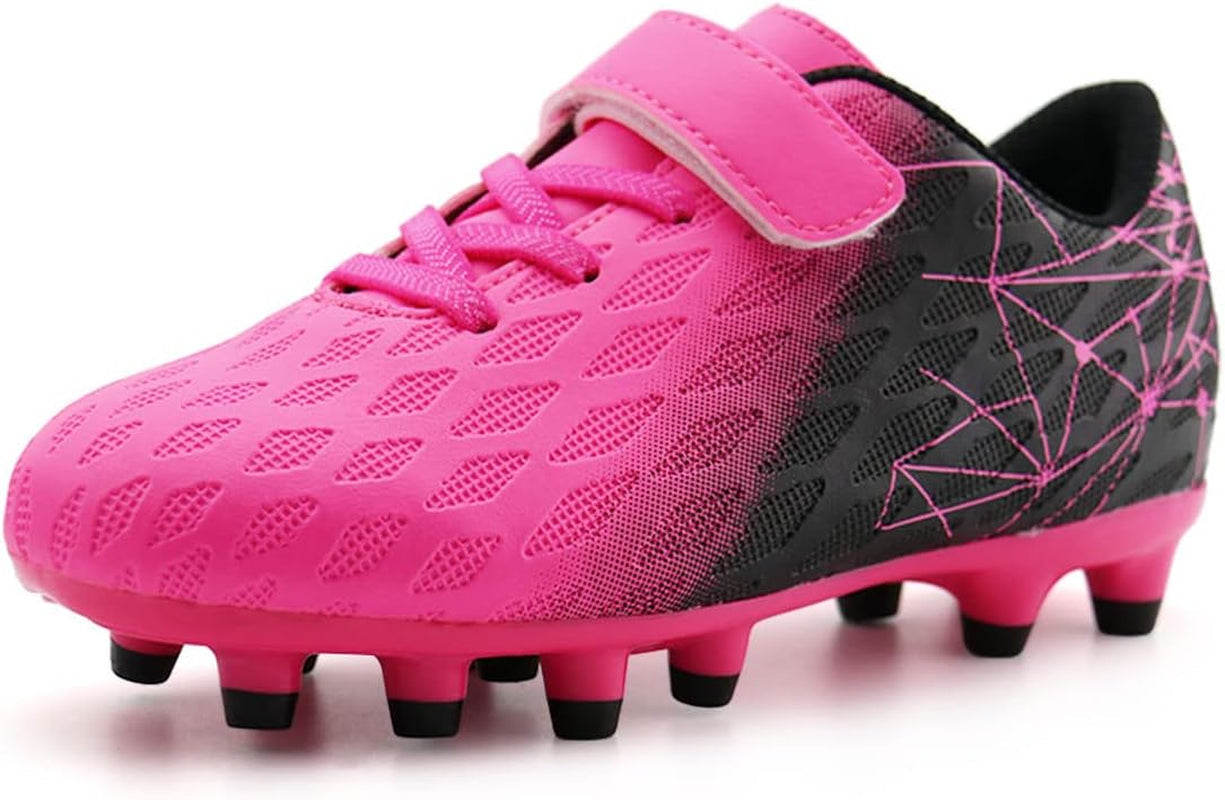Kids Firm Ground Soccer Cleats Boys Girls Athletic Outdoor Football Shoes