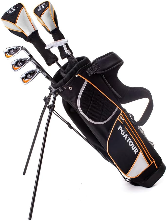 G1 Series Orange Kids Golf Club Set| Golf Clubs and Sets for Height 5'2"-5'10"| Complete Golf Club Sets W/A Golf Driver, Putter & Golf Bag| Young Men & Women Golf Clubs Ages 12-17