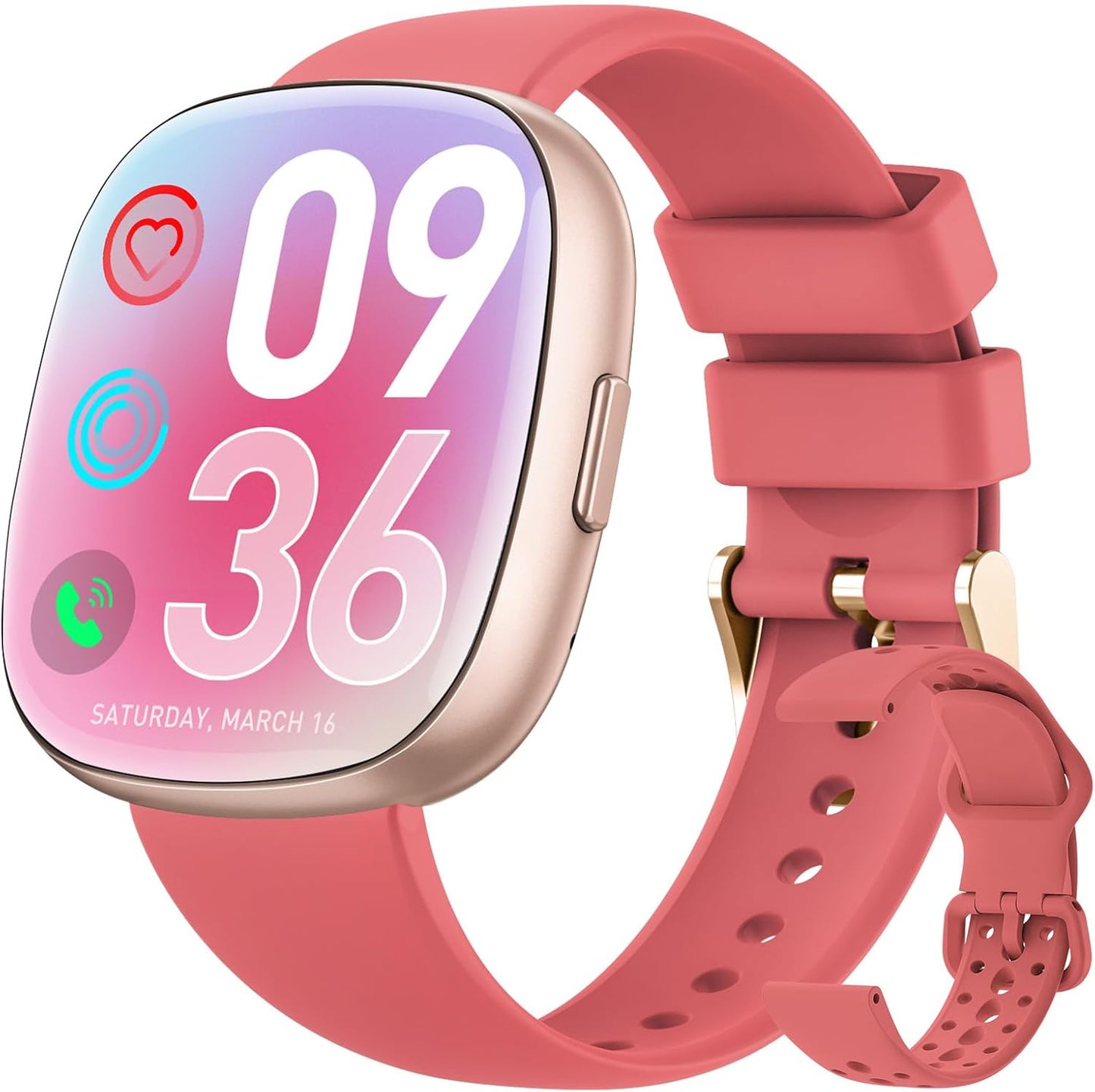 Smart Watches for Women Men with Call: Fitness Trackers with 24-Hour Heart Rate Spo2 Sleep Monitor 5ATM Waterproof 120+ Sport Mode Watches for Women Gift Compatible with Iphone Android Phones(3 Bands)