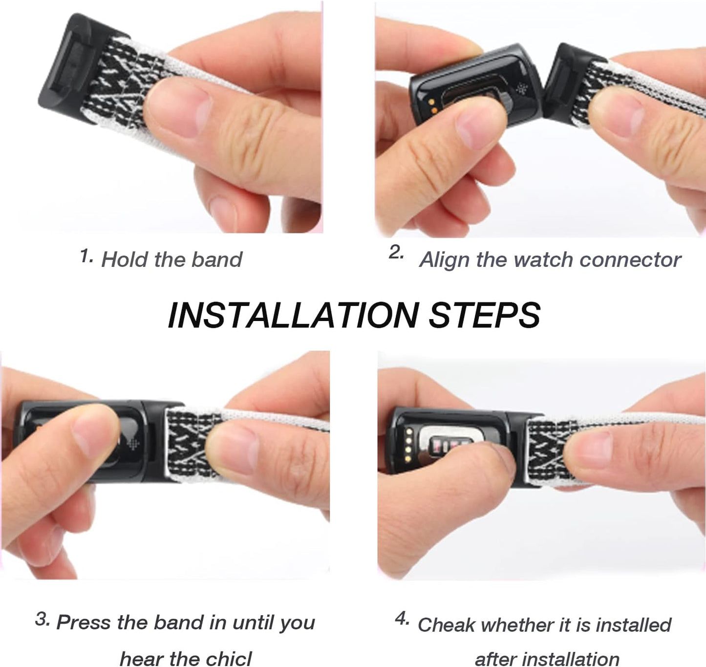 3 Pack Adjustable Elastic Watch Band Compatible with Charge 5 Bands for Women Men, Stretchy Sport Loop Band Soft Nylon Wristband Accessories for Charge 5 Fitness & Health Tracker