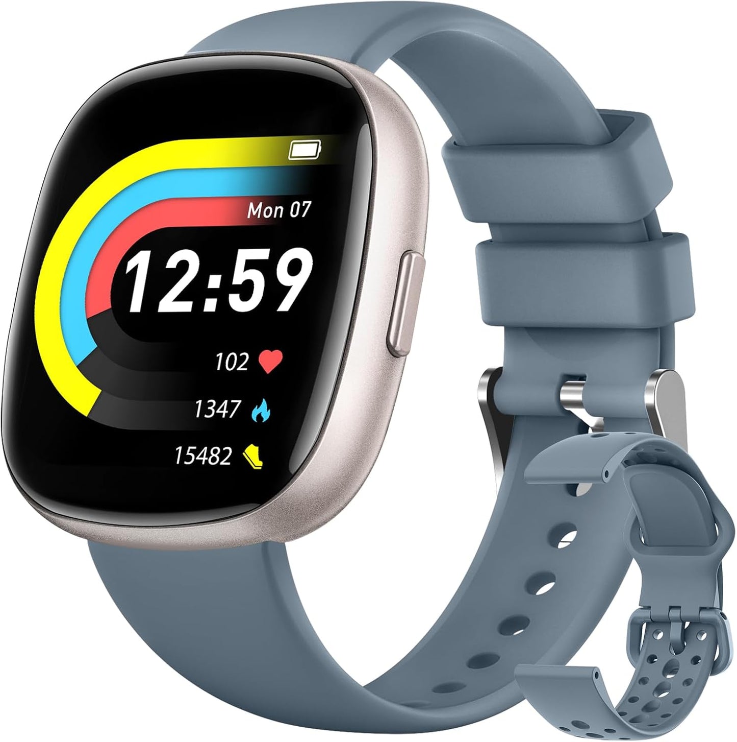Smart Watches for Women Men with Call: Fitness Trackers with 24-Hour Heart Rate Spo2 Sleep Monitor 5ATM Waterproof 120+ Sport Mode Watches for Women Gift Compatible with Iphone Android Phones(3 Bands)