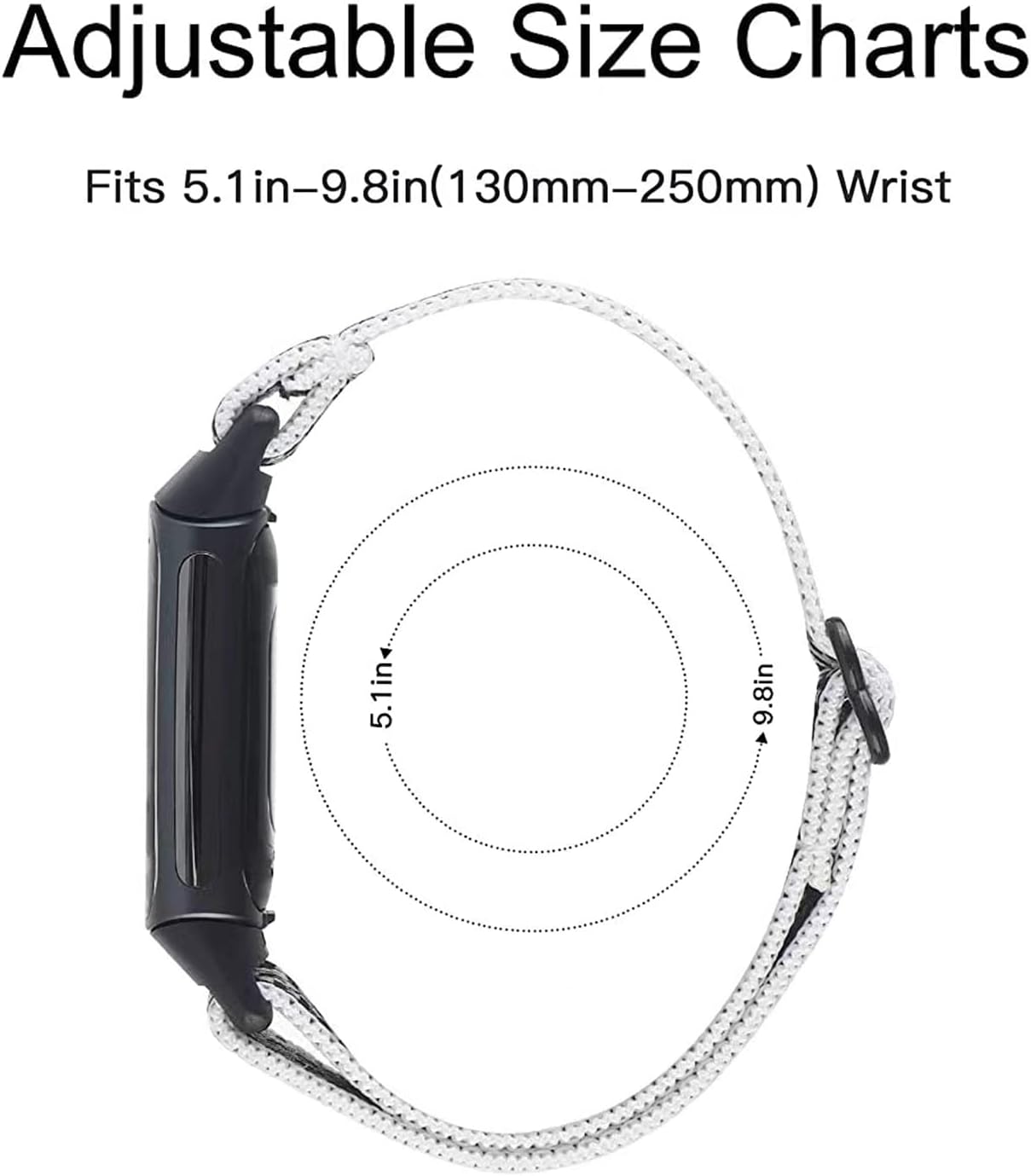 3 Pack Adjustable Elastic Watch Band Compatible with Charge 5 Bands for Women Men, Stretchy Sport Loop Band Soft Nylon Wristband Accessories for Charge 5 Fitness & Health Tracker