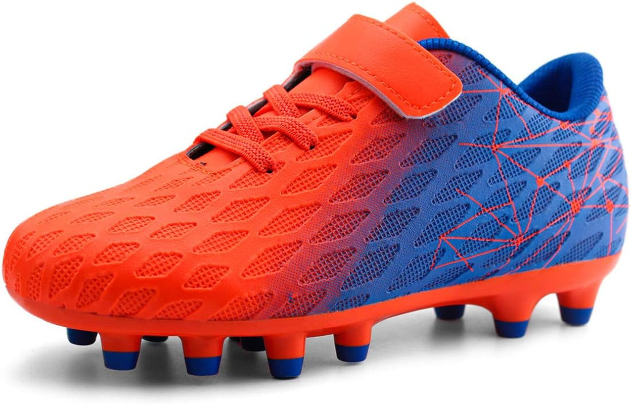 Kids Firm Ground Soccer Cleats Boys Girls Athletic Outdoor Football Shoes
