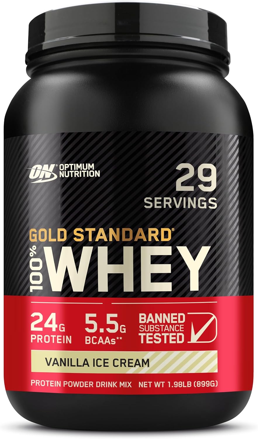 Gold Standard 100% Whey Protein Powder, Double Rich Chocolate, 2 Pound (Packaging May Vary)