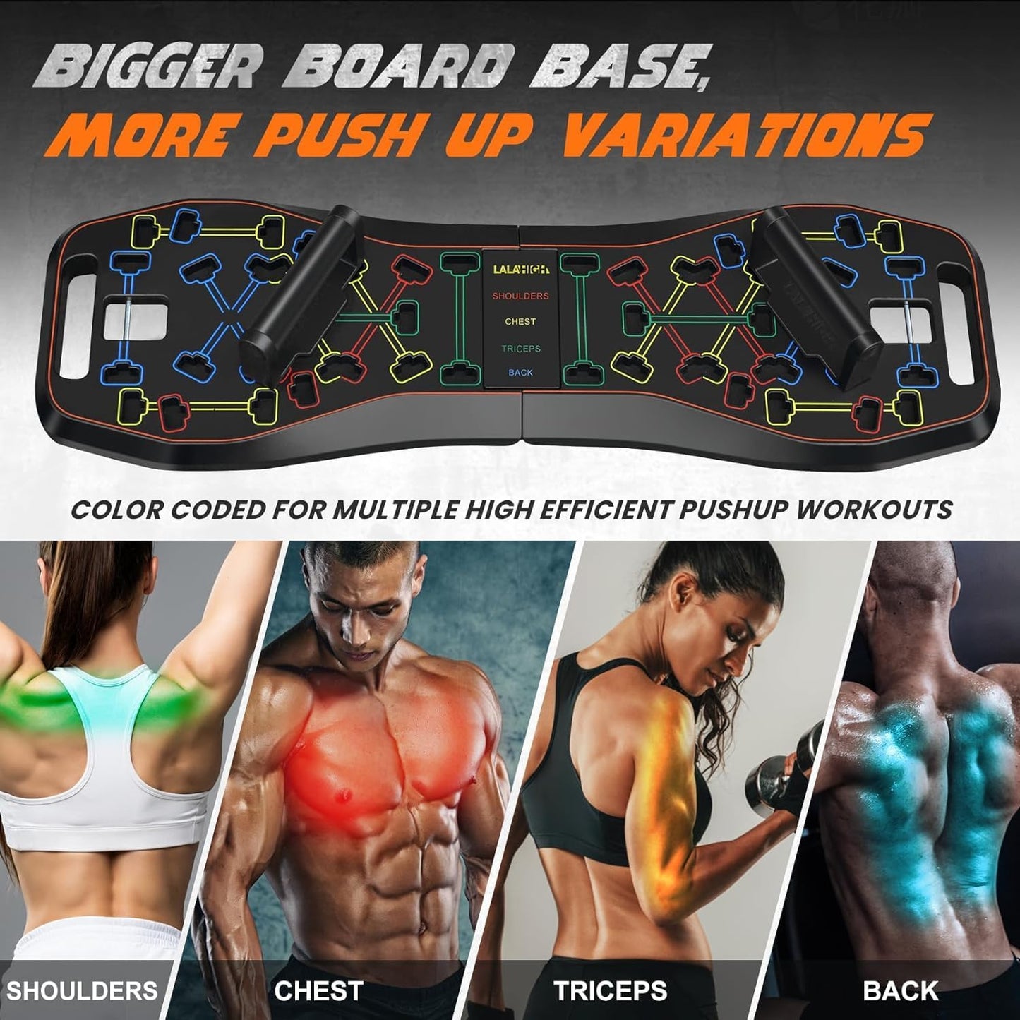 Portable Home Gym System: Large Compact Push up Board, Pilates Bar & 20 Fitness Accessories with Resistance Bands Ab Roller Wheel - Full Body Workout for Men and Women, Gift for Boyfriend
