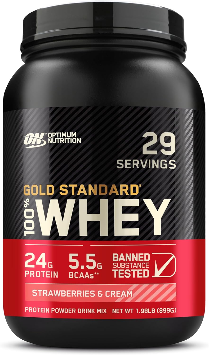 Gold Standard 100% Whey Protein Powder, Double Rich Chocolate, 2 Pound (Packaging May Vary)