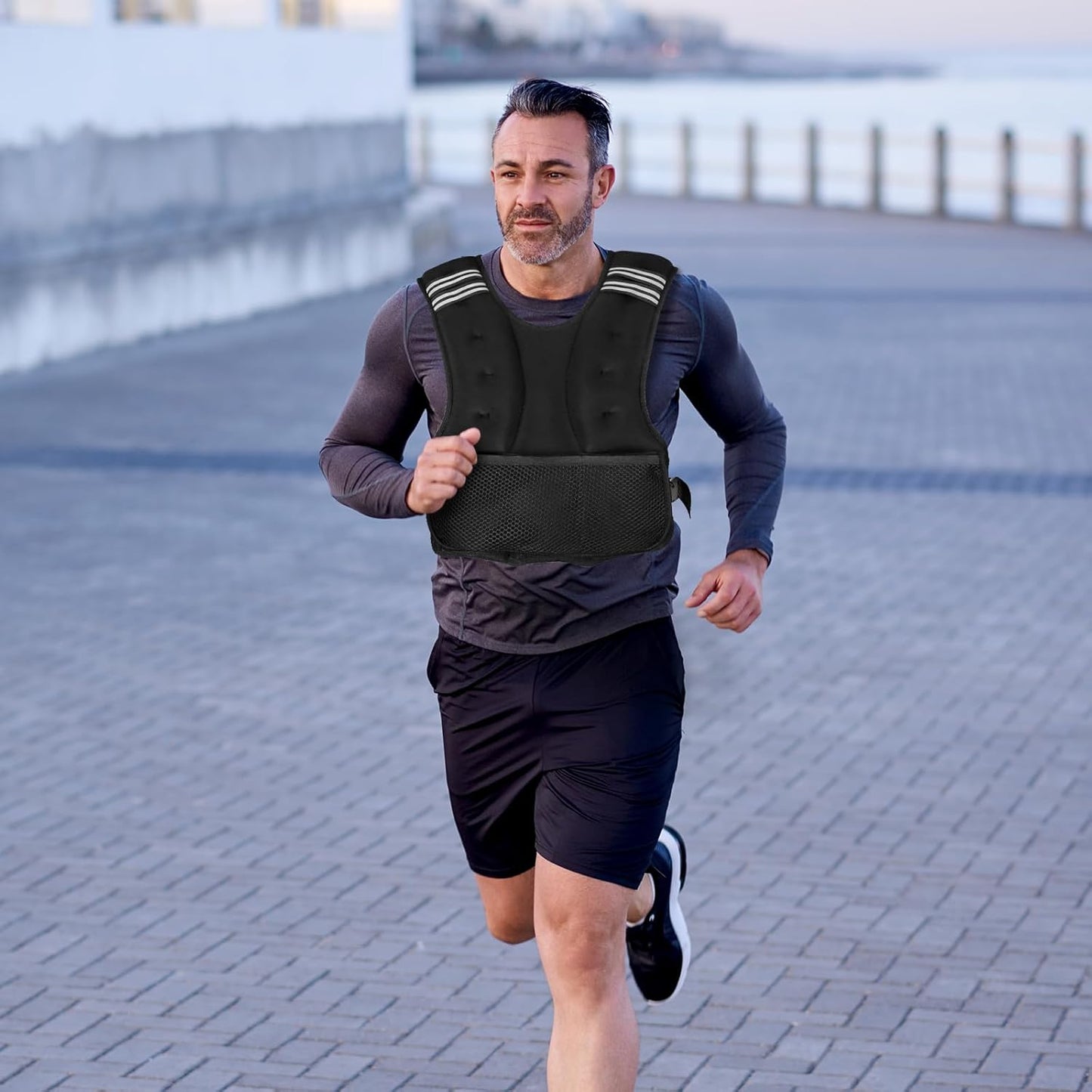Adjustable Weighted Vest for Men Women Weights Included, 4-10Lbs/11-20Lbs Body Weight Vests Adjustable for Running, Training Workout, Jogging, Walking