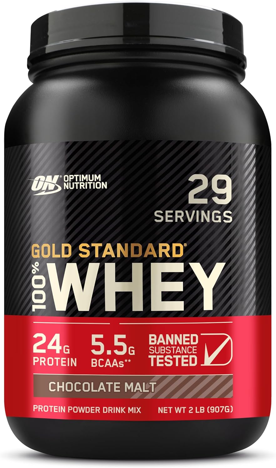 Gold Standard 100% Whey Protein Powder, Double Rich Chocolate, 2 Pound (Packaging May Vary)