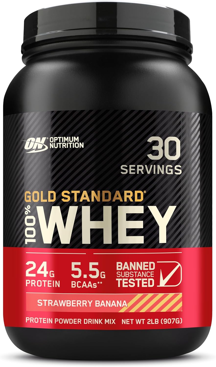 Gold Standard 100% Whey Protein Powder, Double Rich Chocolate, 2 Pound (Packaging May Vary)