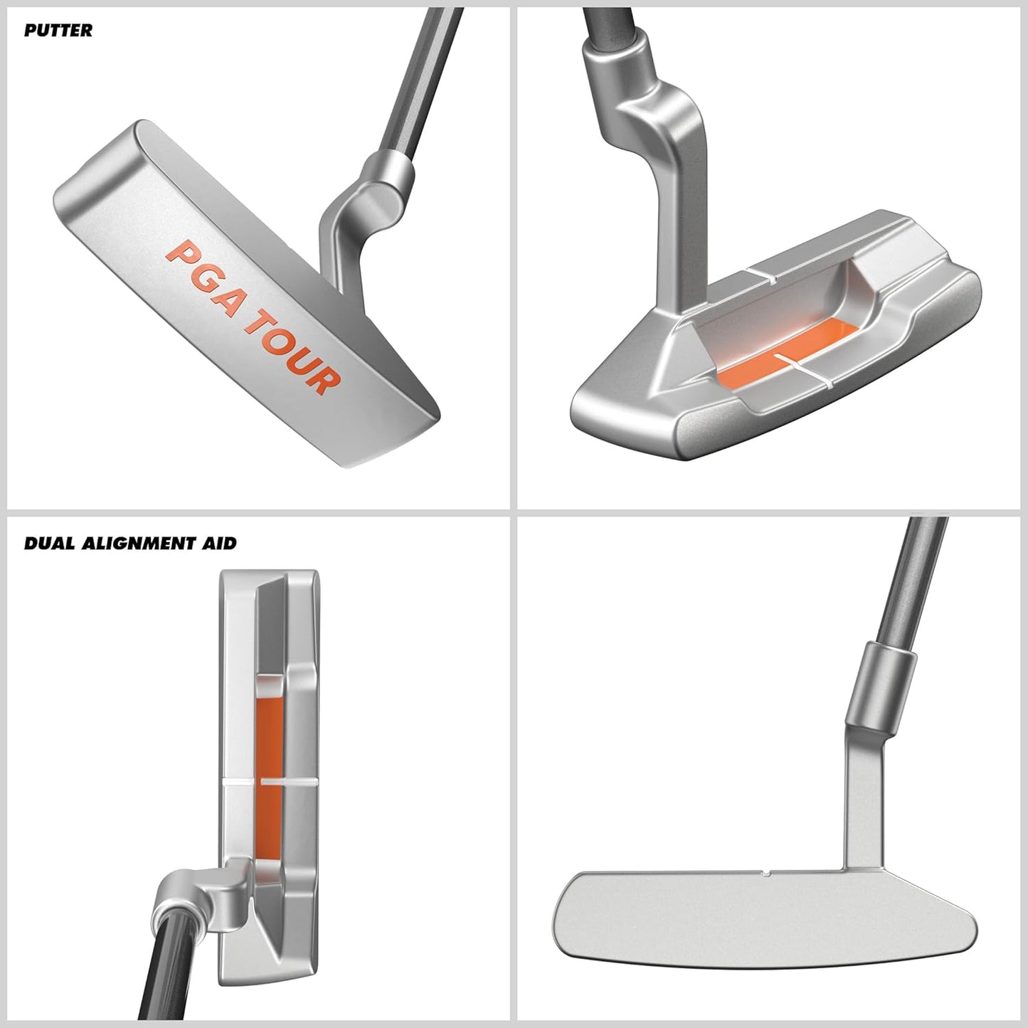 G1 Series Orange Kids Golf Club Set| Golf Clubs and Sets for Height 5'2"-5'10"| Complete Golf Club Sets W/A Golf Driver, Putter & Golf Bag| Young Men & Women Golf Clubs Ages 12-17
