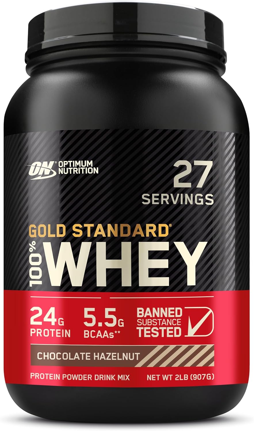 Gold Standard 100% Whey Protein Powder, Double Rich Chocolate, 2 Pound (Packaging May Vary)