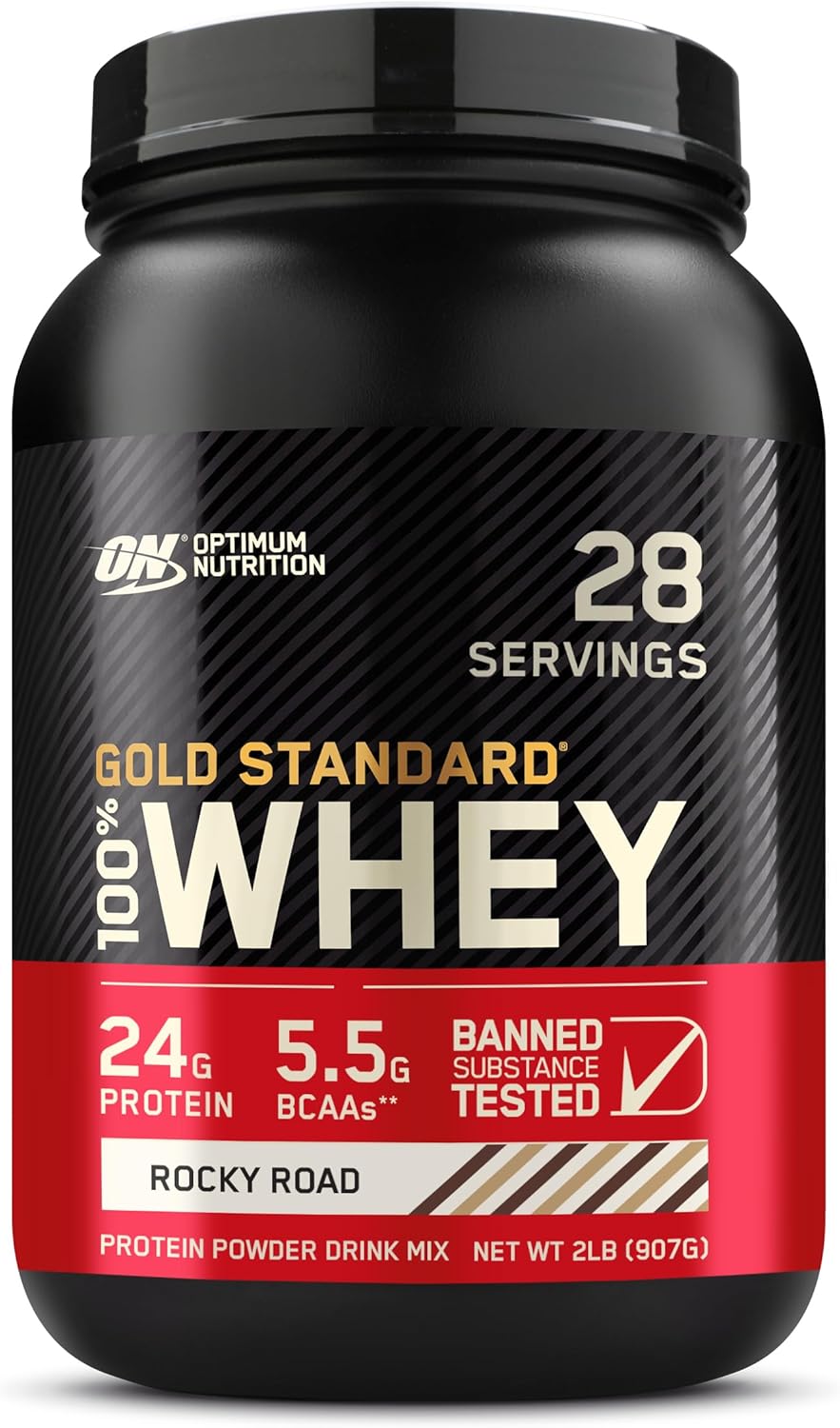 Gold Standard 100% Whey Protein Powder, Double Rich Chocolate, 2 Pound (Packaging May Vary)