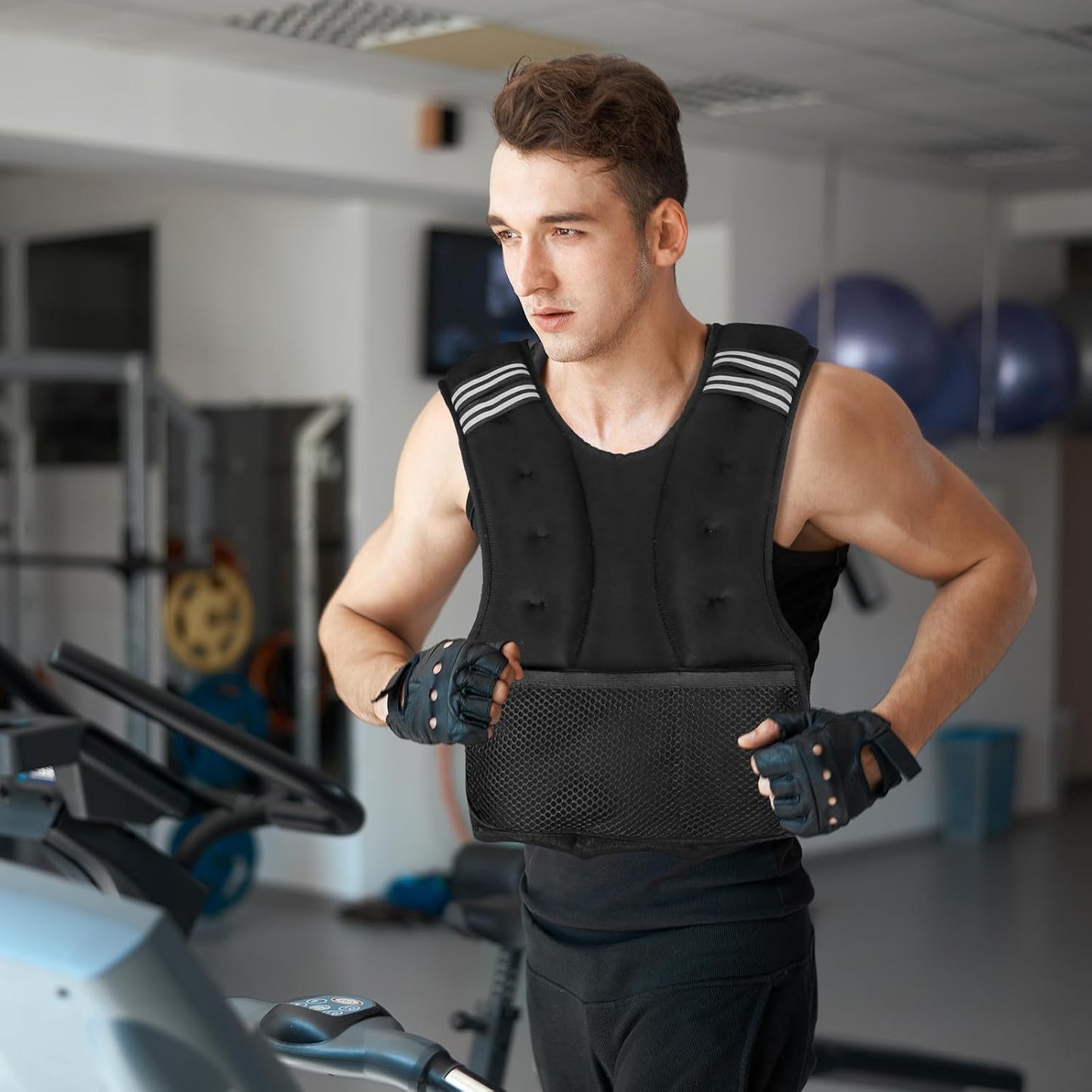 Adjustable Weighted Vest for Men Women Weights Included, 4-10Lbs/11-20Lbs Body Weight Vests Adjustable for Running, Training Workout, Jogging, Walking
