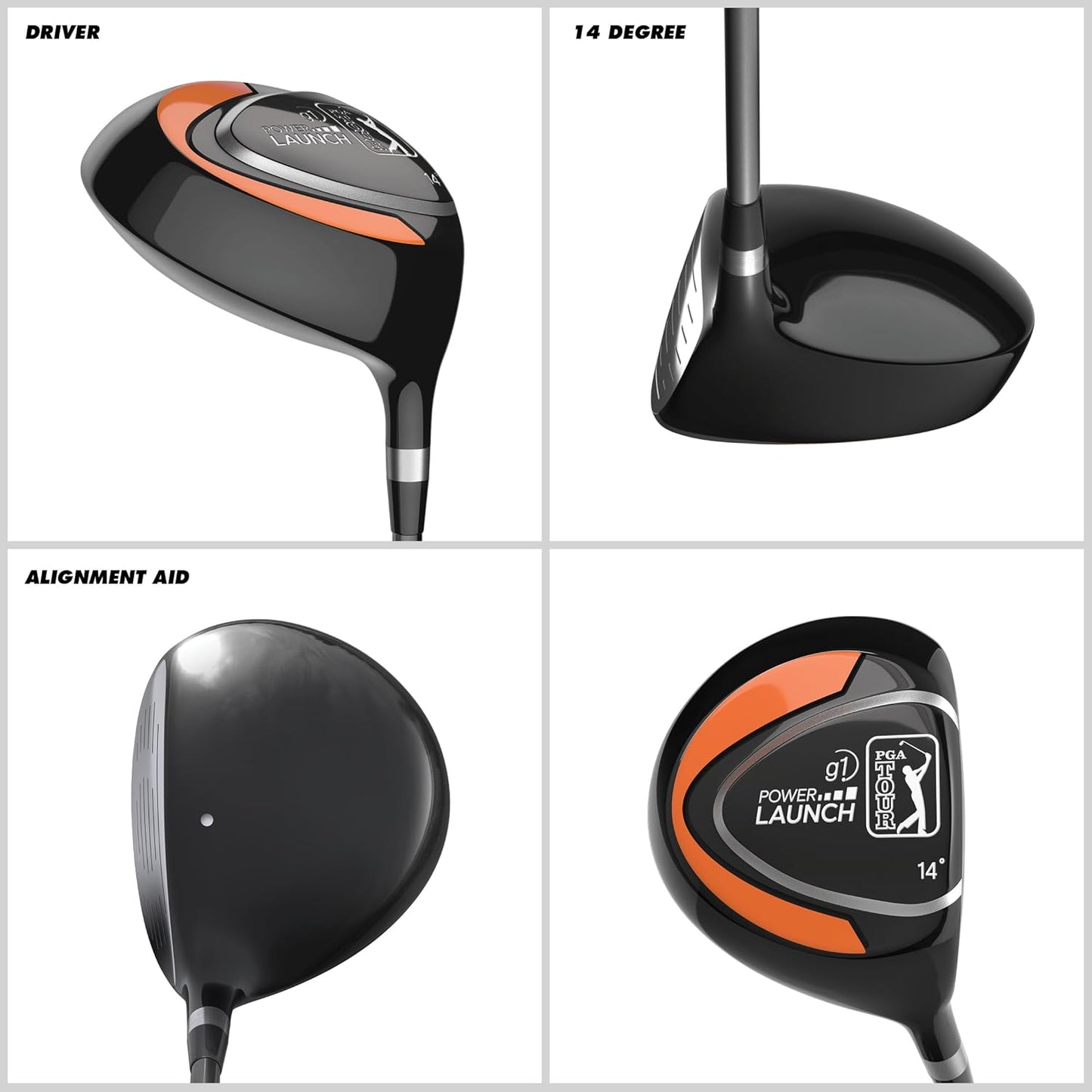 G1 Series Orange Kids Golf Club Set| Golf Clubs and Sets for Height 5'2"-5'10"| Complete Golf Club Sets W/A Golf Driver, Putter & Golf Bag| Young Men & Women Golf Clubs Ages 12-17
