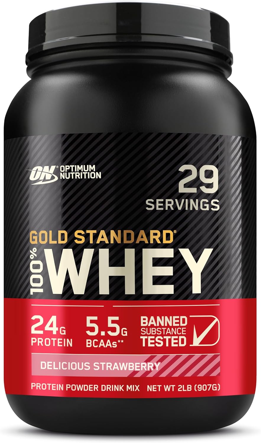 Gold Standard 100% Whey Protein Powder, Double Rich Chocolate, 2 Pound (Packaging May Vary)
