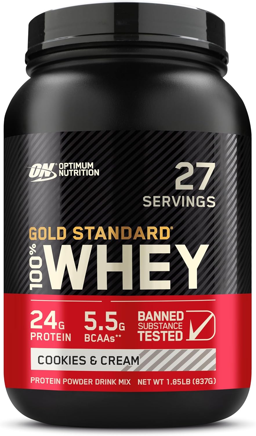 Gold Standard 100% Whey Protein Powder, Double Rich Chocolate, 2 Pound (Packaging May Vary)