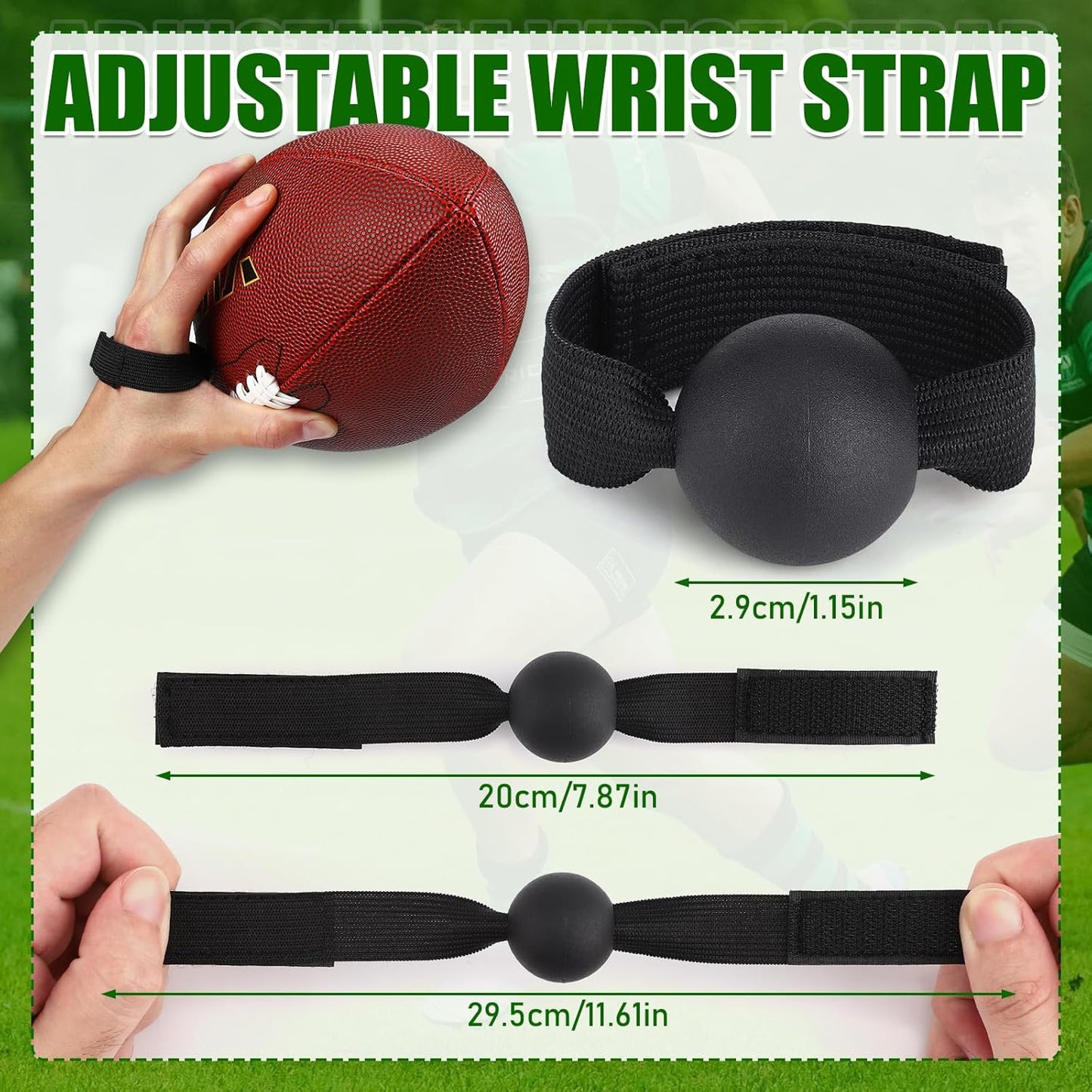 4PCS American Football Catching Trainer Band, Non-Slip Rugby Football Receiving Training Aid, Football Receiving Training, Volleyball Catching Training Hand Strap Practice Fingertip