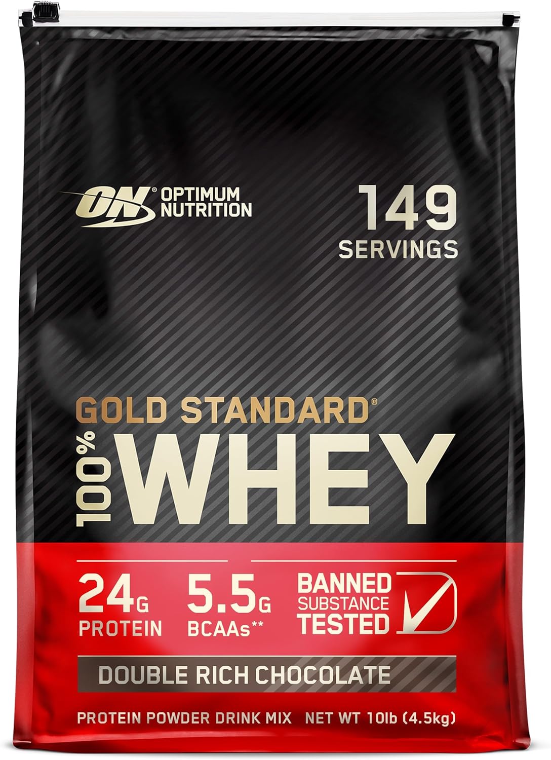 Gold Standard 100% Whey Protein Powder, Double Rich Chocolate, 2 Pound (Packaging May Vary)