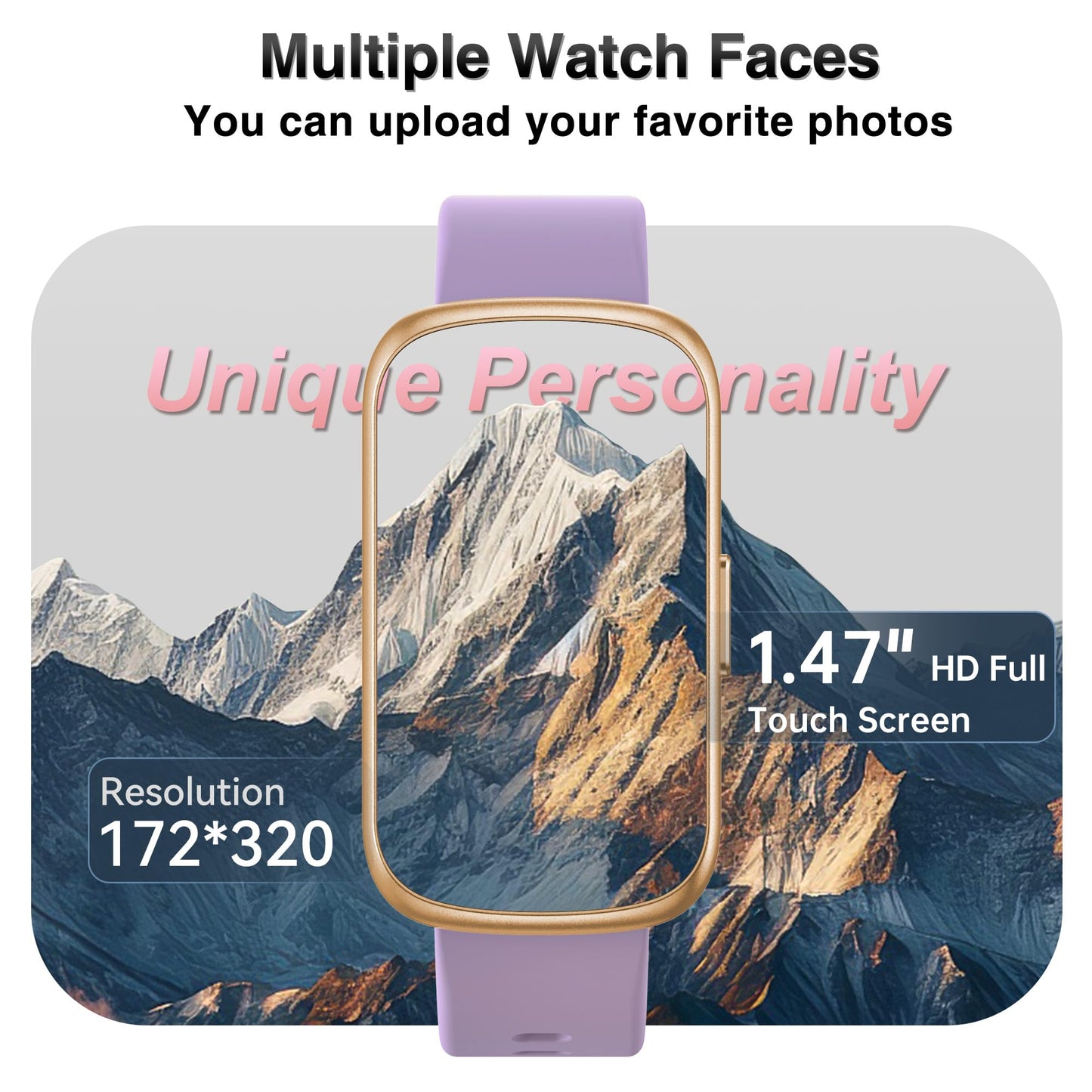 Health Fitness Tracker, Smart Watches for Women Men with 24/7 Heart Rate Blood Oxygen Monitor, Sleep Tracker, Calories & Pedometer, IP68 Waterproof Activity Trackers & Fitness Watch for Android&iPhone
