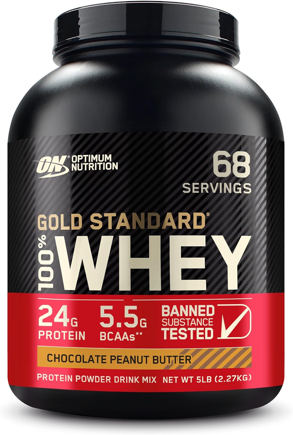 Gold Standard 100% Whey Protein Powder, Double Rich Chocolate, 2 Pound (Packaging May Vary)