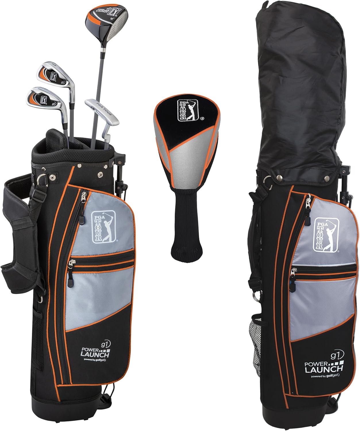 G1 Series Orange Kids Golf Club Set| Golf Clubs and Sets for Height 5'2"-5'10"| Complete Golf Club Sets W/A Golf Driver, Putter & Golf Bag| Young Men & Women Golf Clubs Ages 12-17