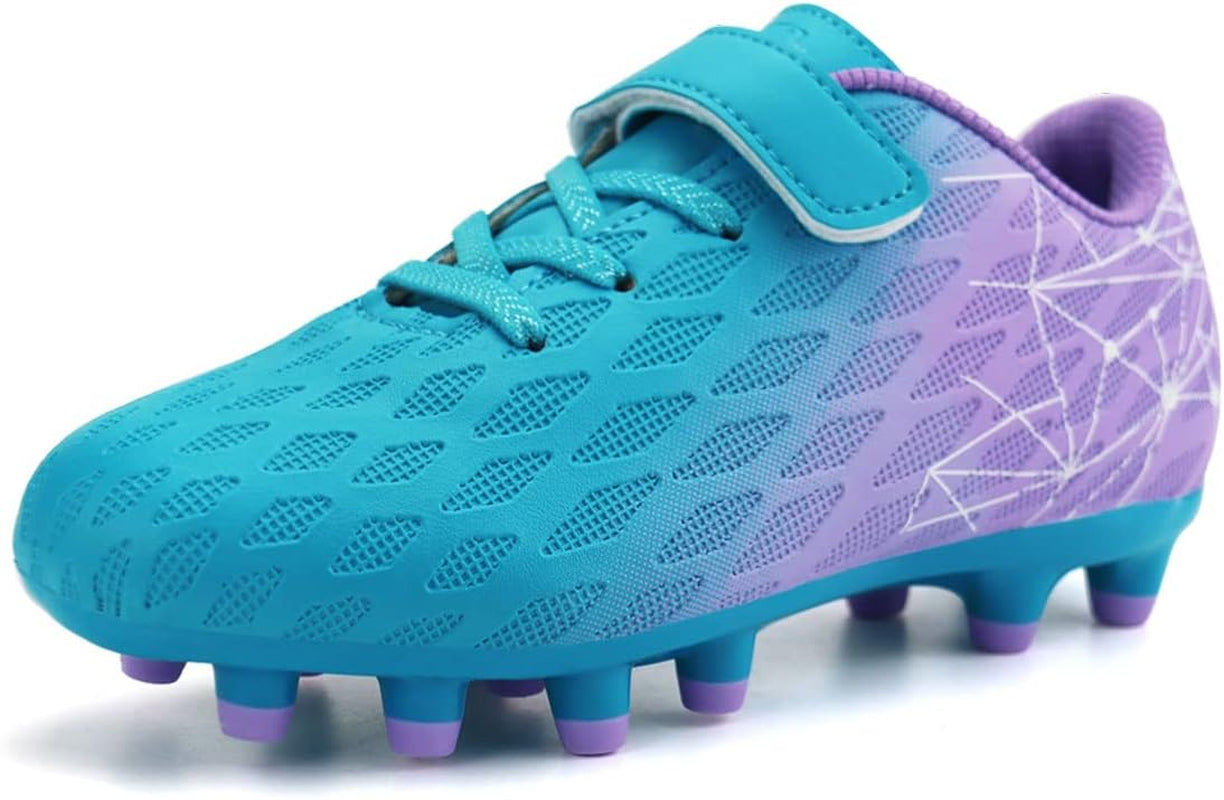 Kids Firm Ground Soccer Cleats Boys Girls Athletic Outdoor Football Shoes