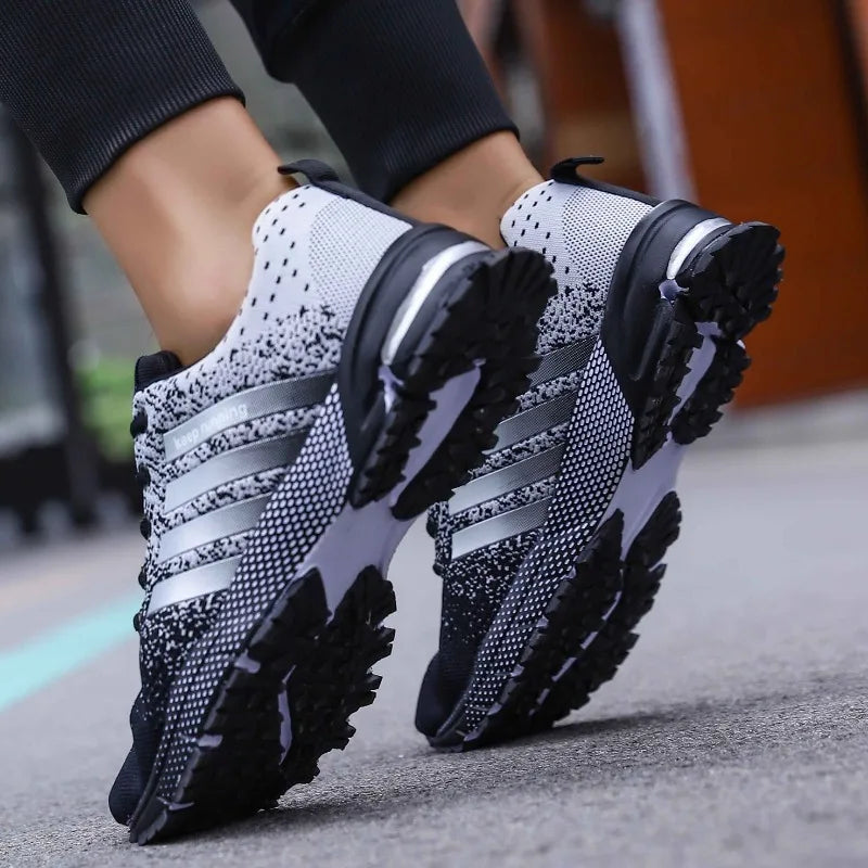 MAEDEF Men Running Sport Shoes Breathable Casual Sneakers Lace-up Outdoor Sports Mens Shoes Large Size 48 Trainer Men Sneaker