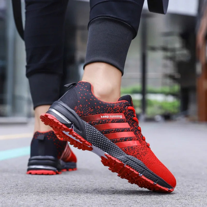 MAEDEF Men Running Sport Shoes Breathable Casual Sneakers Lace-up Outdoor Sports Mens Shoes Large Size 48 Trainer Men Sneaker