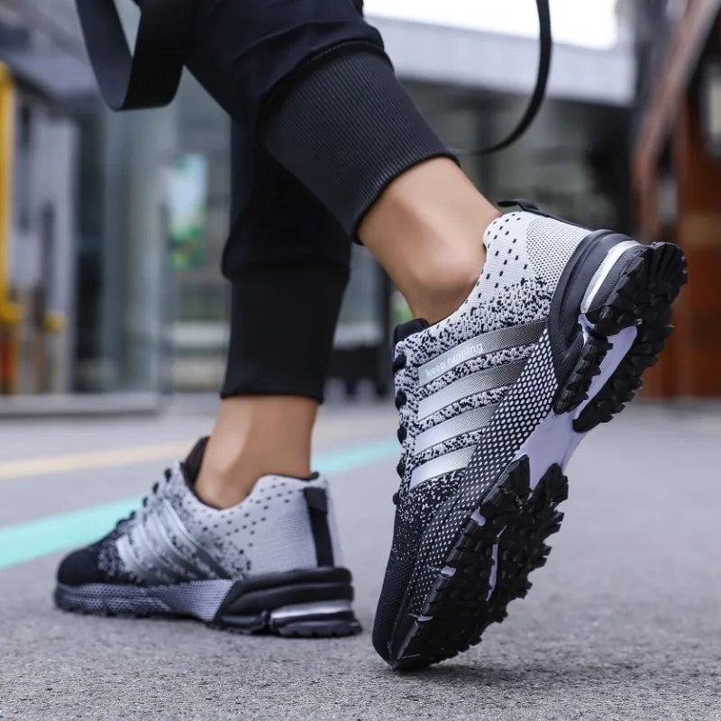 MAEDEF Men Running Sport Shoes Breathable Casual Sneakers Lace-up Outdoor Sports Mens Shoes Large Size 48 Trainer Men Sneaker