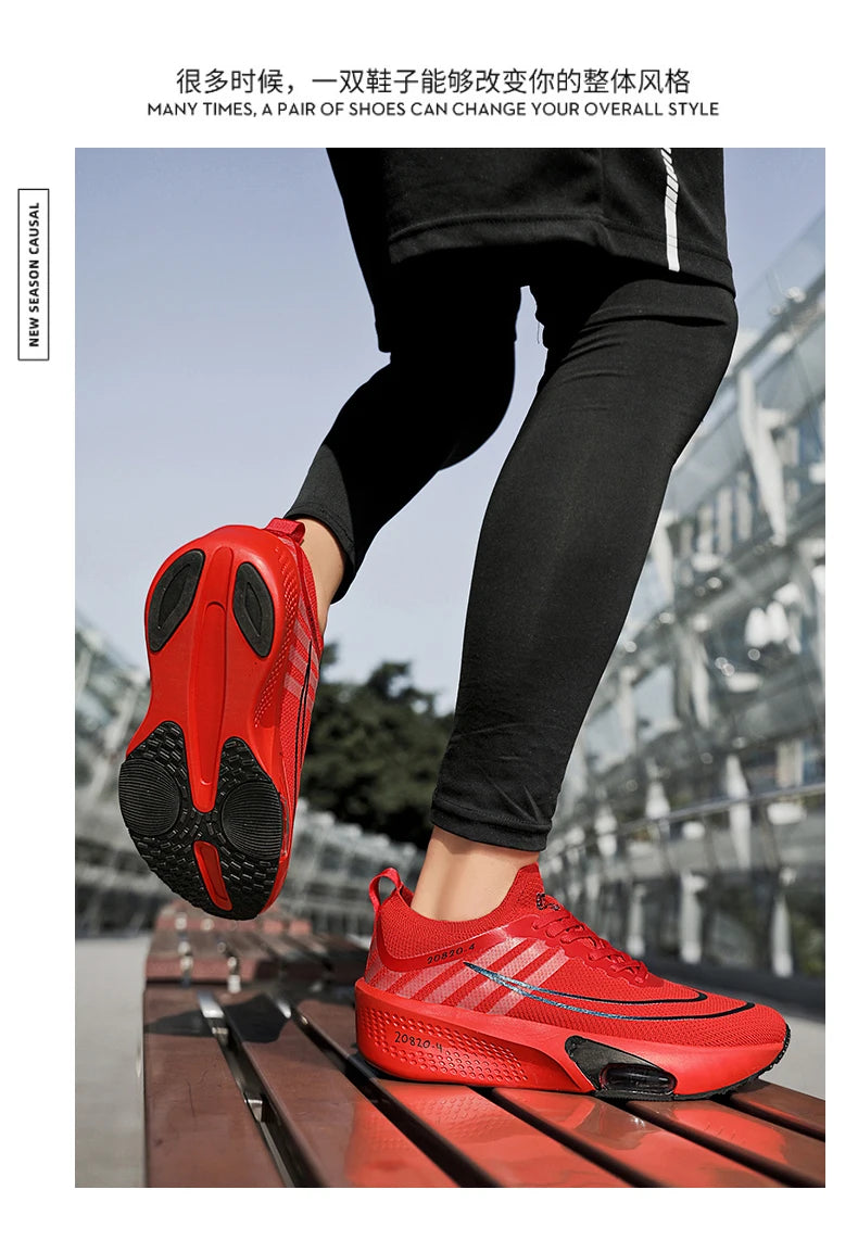 New Marathon Air Cushion Men Running Shoes Breathable marathon Sports gihtweight Sneakers Women's Comfortable Athletic Training