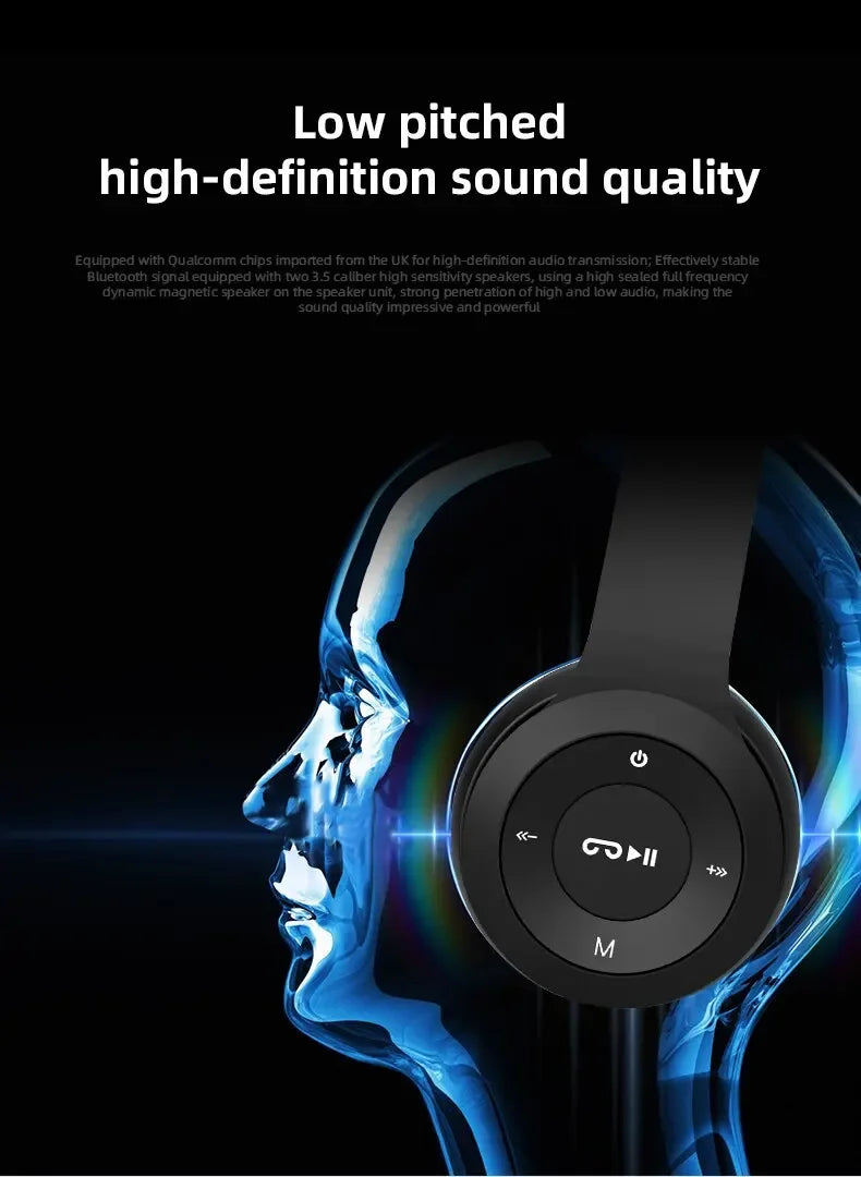 Stereo P47 Headset 5.0 Bluetooth Headset Folding Series Wireless Sports Game Headset for iPhone XiaoMi