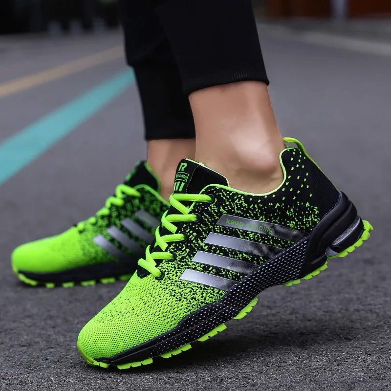 MAEDEF Men Running Sport Shoes Breathable Casual Sneakers Lace-up Outdoor Sports Mens Shoes Large Size 48 Trainer Men Sneaker