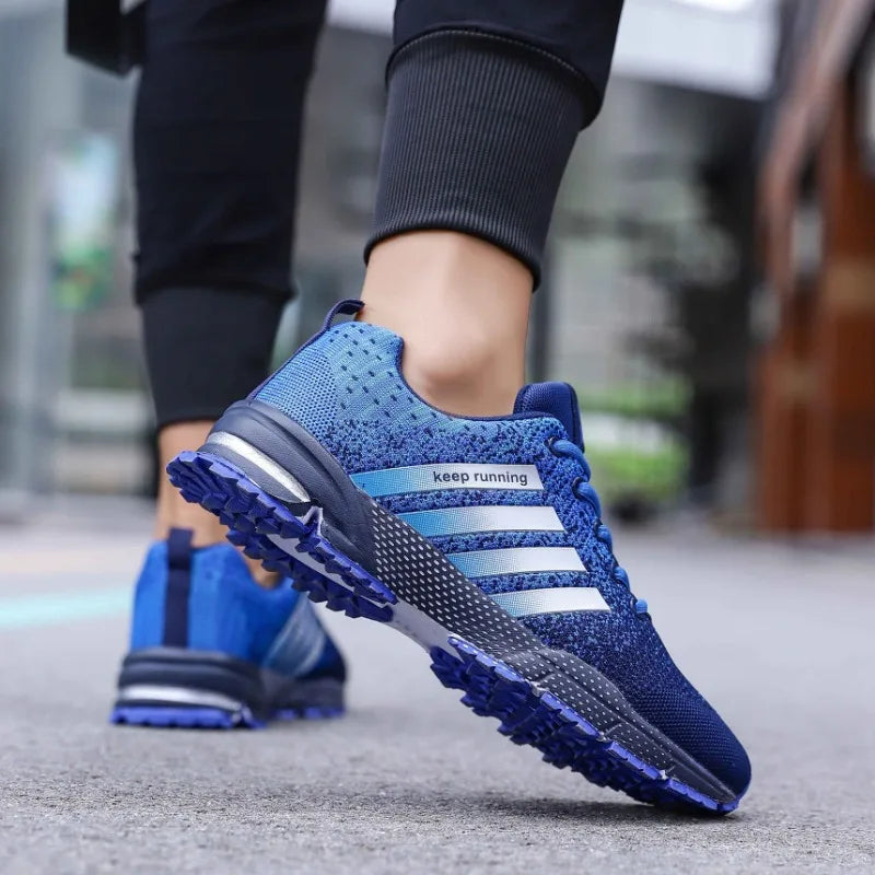 MAEDEF Men Running Sport Shoes Breathable Casual Sneakers Lace-up Outdoor Sports Mens Shoes Large Size 48 Trainer Men Sneaker