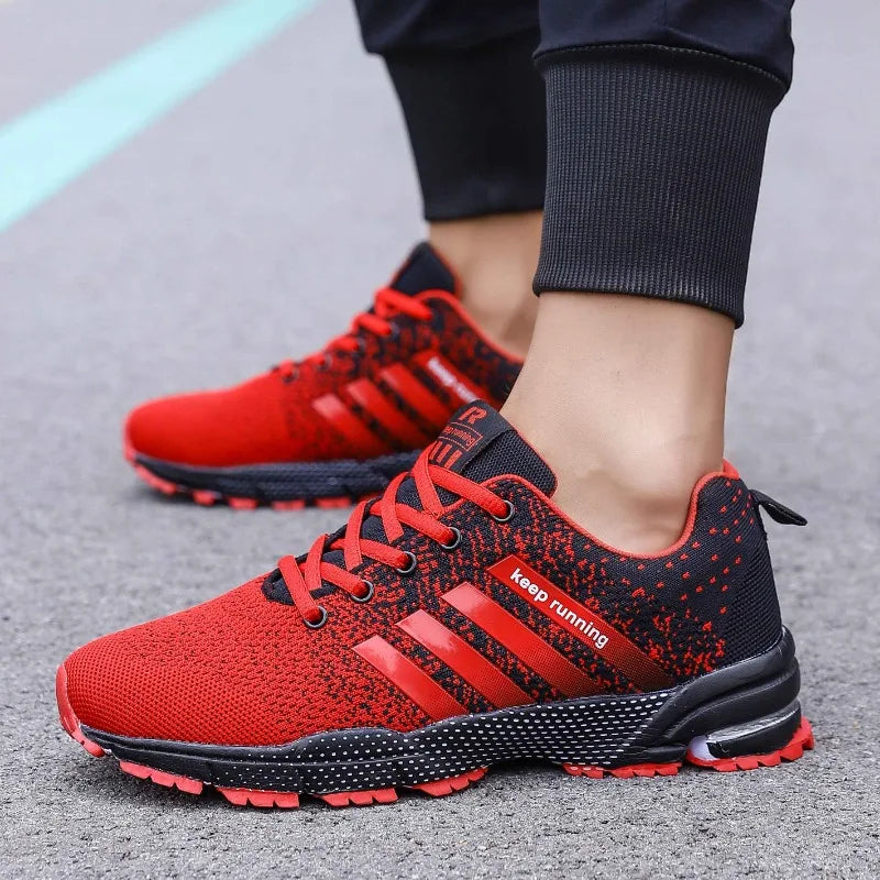 MAEDEF Men Running Sport Shoes Breathable Casual Sneakers Lace-up Outdoor Sports Mens Shoes Large Size 48 Trainer Men Sneaker