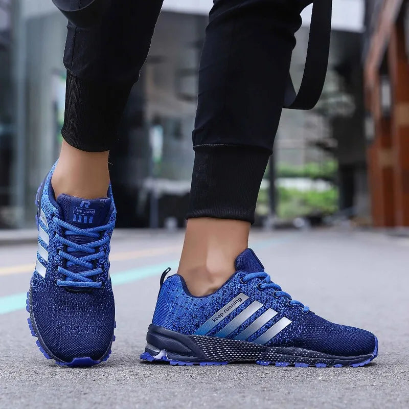 MAEDEF Men Running Sport Shoes Breathable Casual Sneakers Lace-up Outdoor Sports Mens Shoes Large Size 48 Trainer Men Sneaker