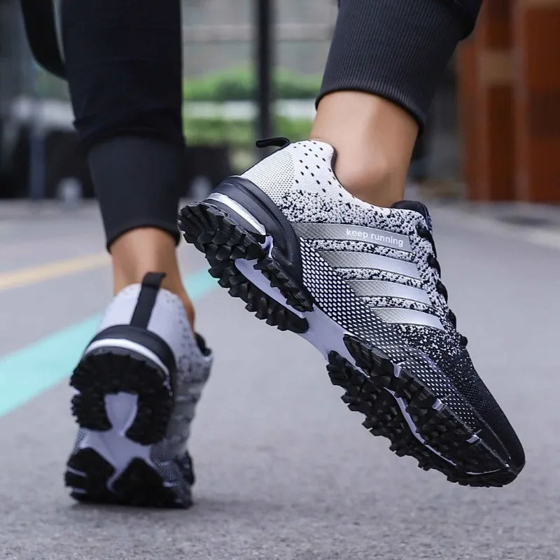MAEDEF Men Running Sport Shoes Breathable Casual Sneakers Lace-up Outdoor Sports Mens Shoes Large Size 48 Trainer Men Sneaker