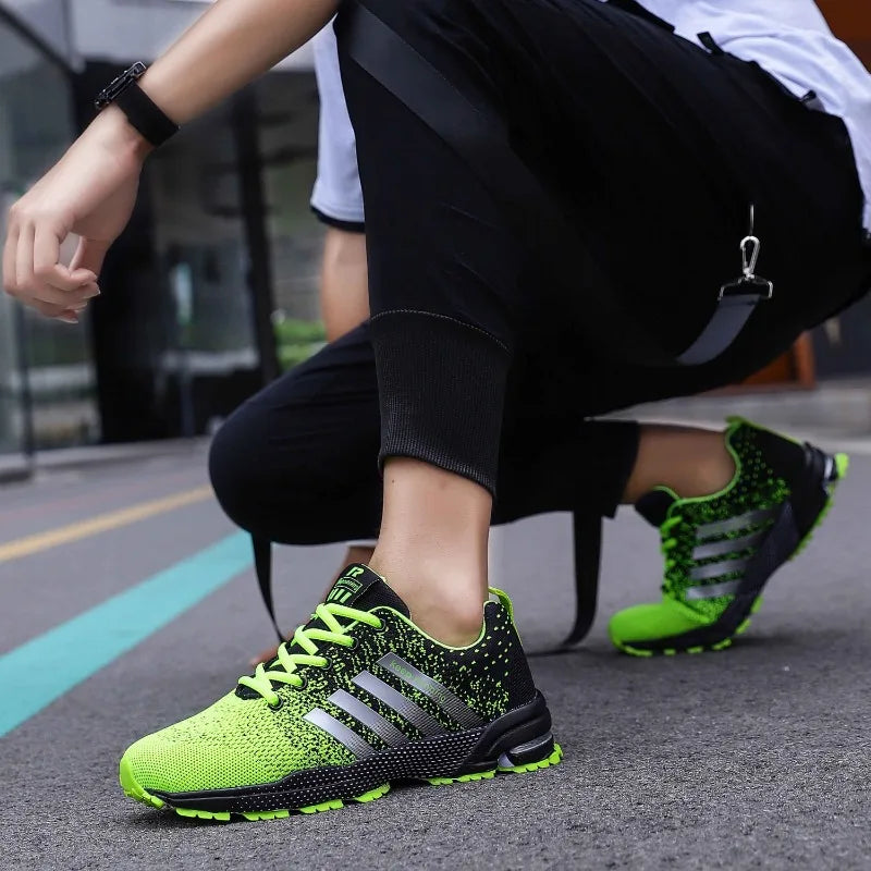 MAEDEF Men Running Sport Shoes Breathable Casual Sneakers Lace-up Outdoor Sports Mens Shoes Large Size 48 Trainer Men Sneaker