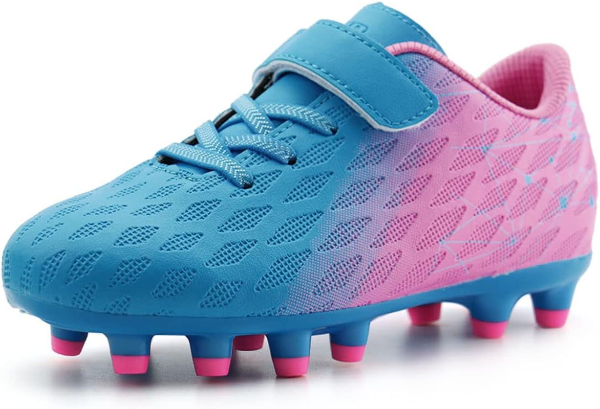 Kids Firm Ground Soccer Cleats Boys Girls Athletic Outdoor Football Shoes