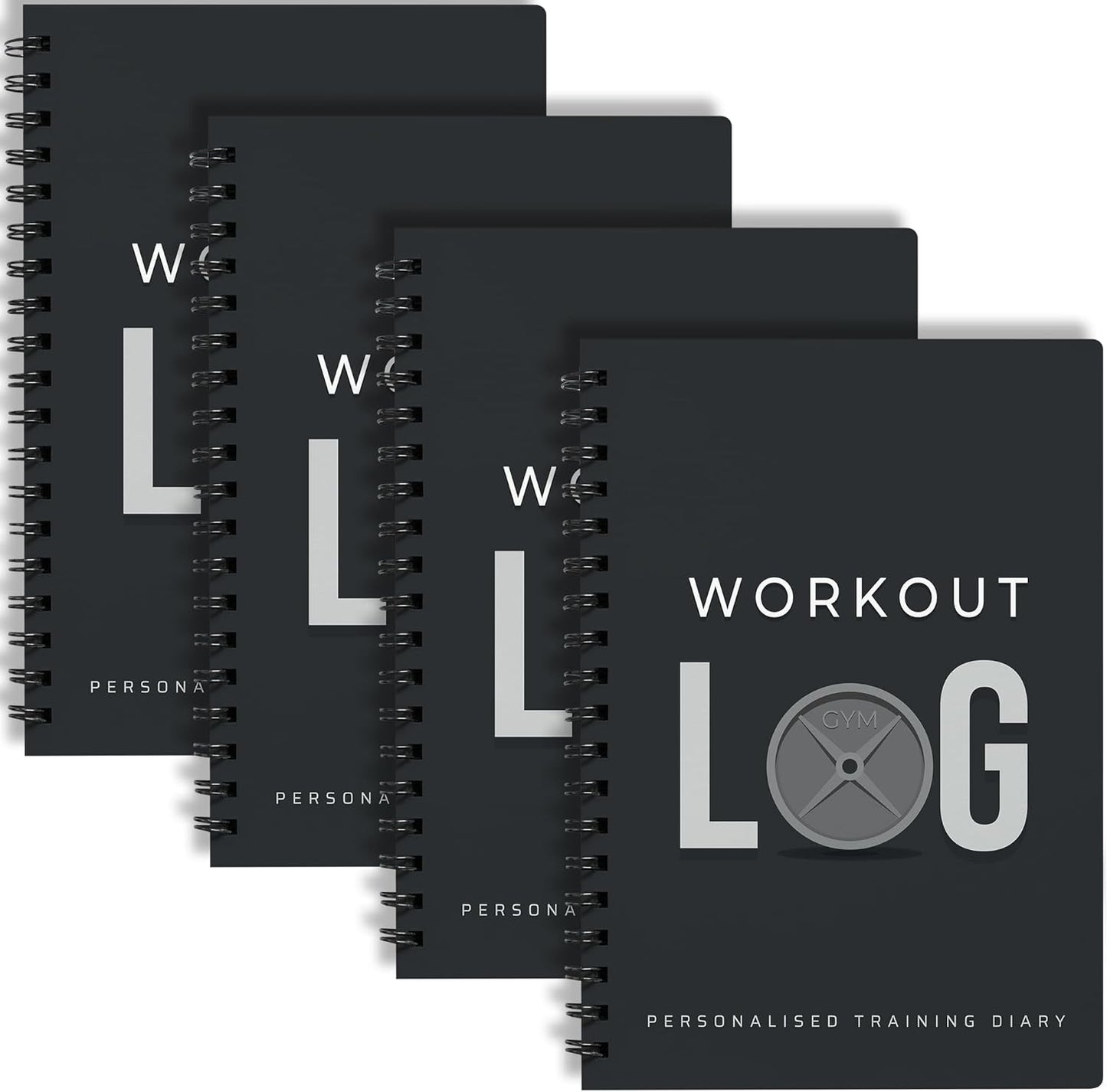 Workout Planner for Daily Fitness Tracking & Goals Setting - A5 Size, 6” X 8”, Charcoal Gray - Men & Women Personal Home & Gym Training Diary - Log Book Journal - by