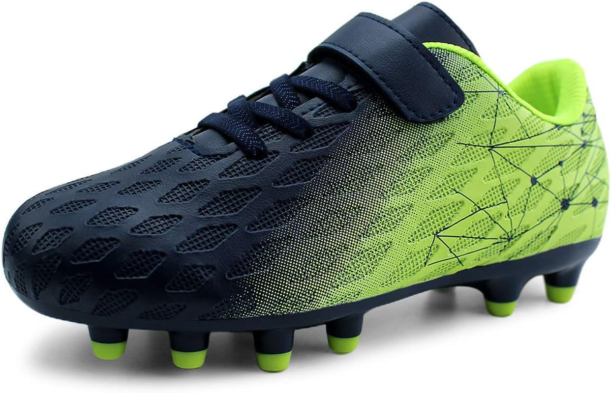 Kids Firm Ground Soccer Cleats Boys Girls Athletic Outdoor Football Shoes