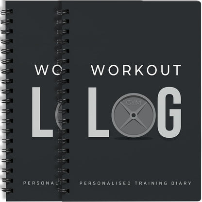 Workout Planner for Daily Fitness Tracking & Goals Setting - A5 Size, 6” X 8”, Charcoal Gray - Men & Women Personal Home & Gym Training Diary - Log Book Journal - by