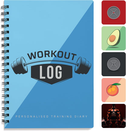 Workout Planner for Daily Fitness Tracking & Goals Setting - A5 Size, 6” X 8”, Charcoal Gray - Men & Women Personal Home & Gym Training Diary - Log Book Journal - by