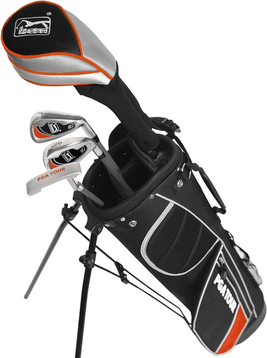 G1 Series Orange Kids Golf Club Set| Golf Clubs and Sets for Height 5'2"-5'10"| Complete Golf Club Sets W/A Golf Driver, Putter & Golf Bag| Young Men & Women Golf Clubs Ages 12-17
