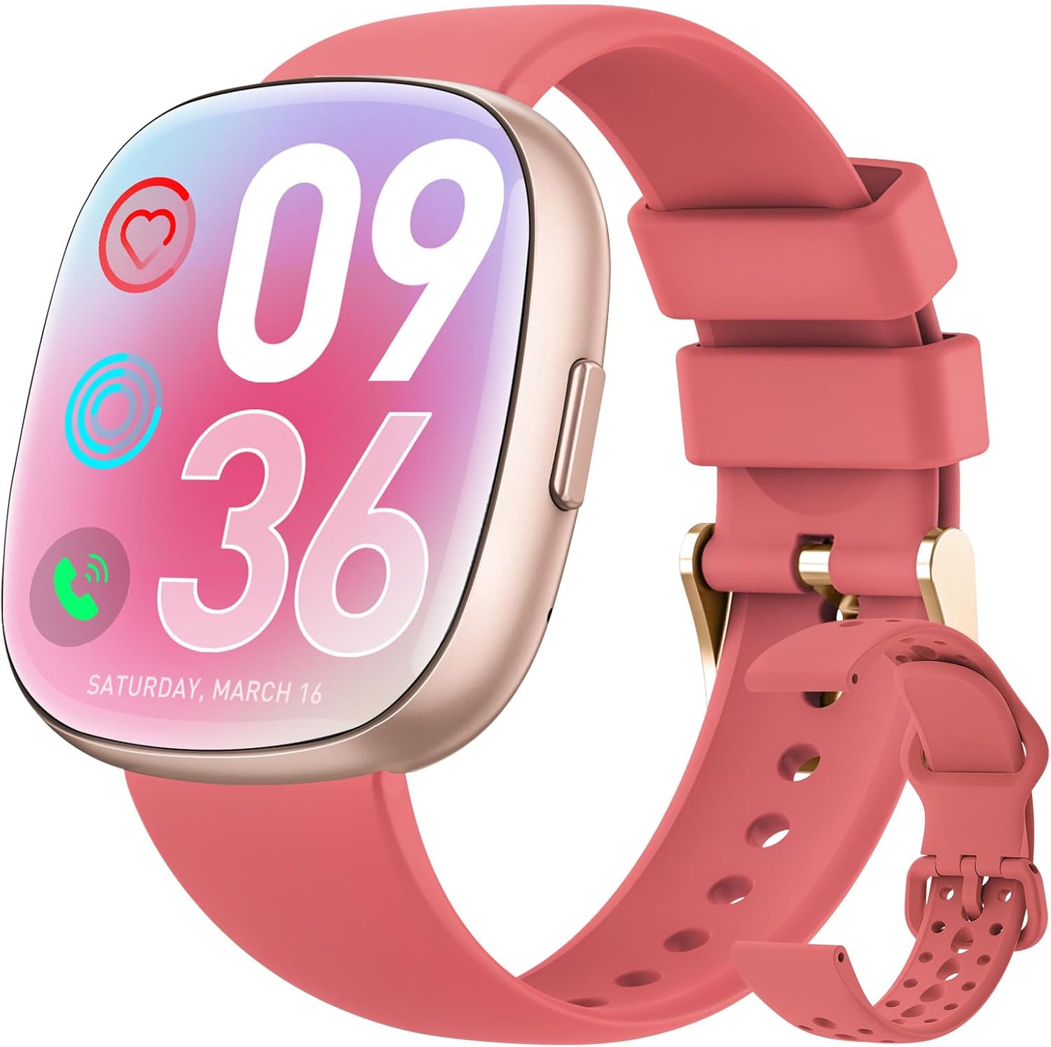 Smart Watches for Women Men with Call: Fitness Trackers with 24-Hour Heart Rate Spo2 Sleep Monitor 5ATM Waterproof 120+ Sport Mode Watches for Women Gift Compatible with Iphone Android Phones(3 Bands)