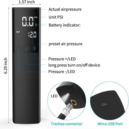 Electric Ball Pump, Smart Air Pump Portable Fast Ball Inflation with Precise Pressure Gauge and Digital LCD Display for Football Basketball Volleyball Football