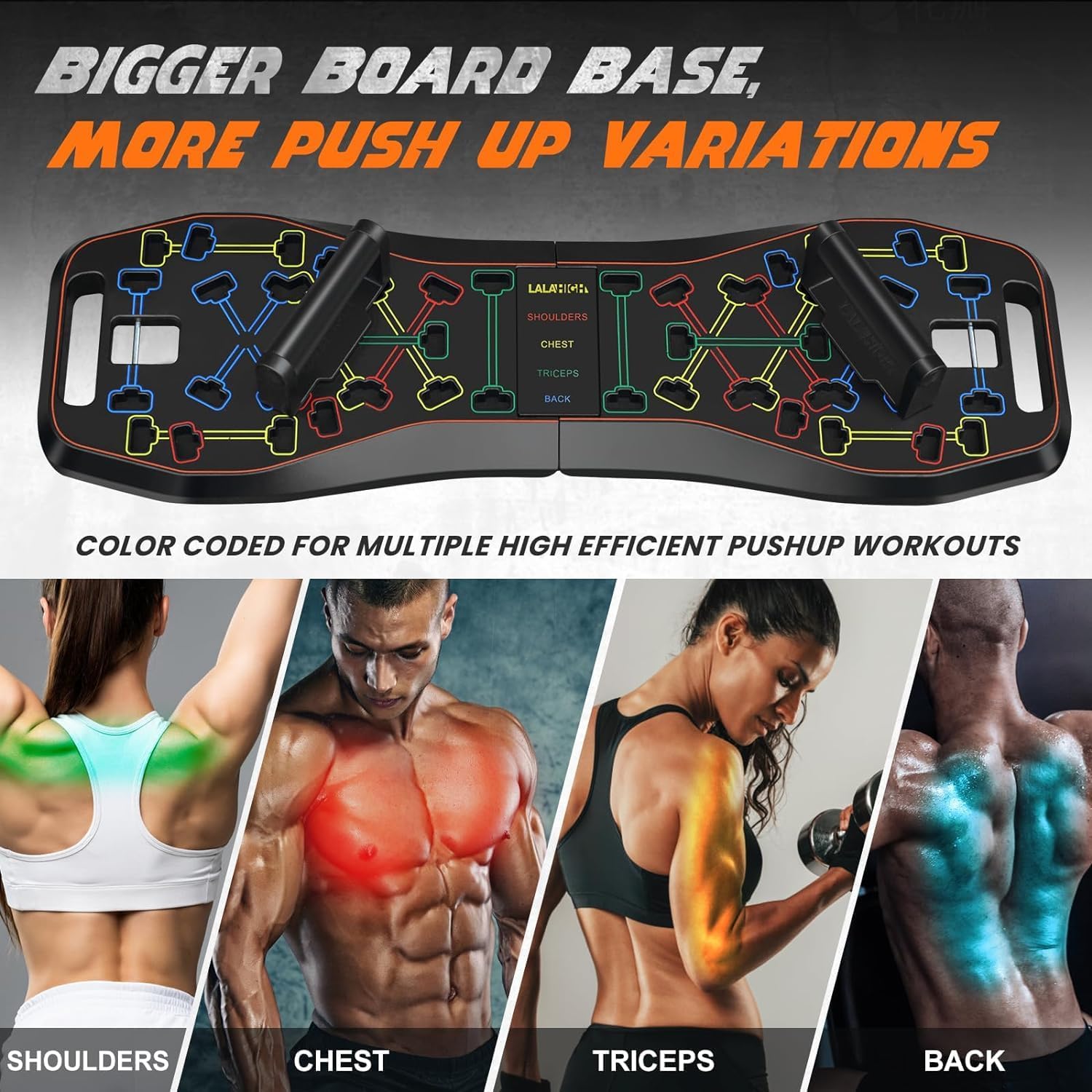 Portable Home Gym System: Large Compact Push up Board, Pilates Bar & 20 Fitness Accessories with Resistance Bands Ab Roller Wheel - Full Body Workout for Men and Women, Gift for Boyfriend