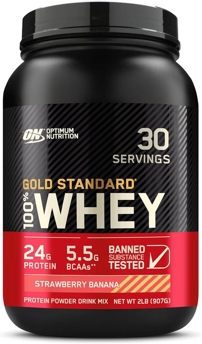 Gold Standard 100% Whey Protein Powder, Double Rich Chocolate, 2 Pound (Packaging May Vary)