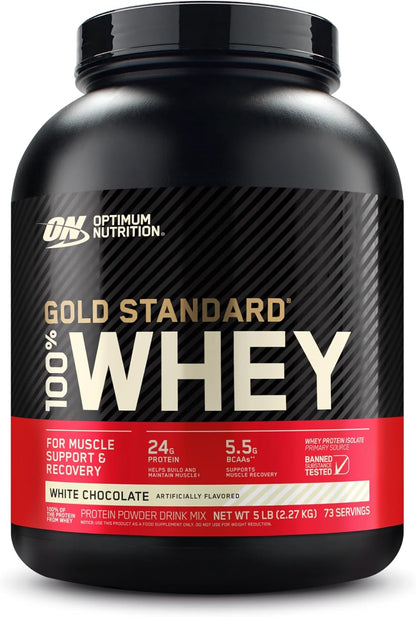Gold Standard 100% Whey Protein Powder, Double Rich Chocolate, 2 Pound (Packaging May Vary)