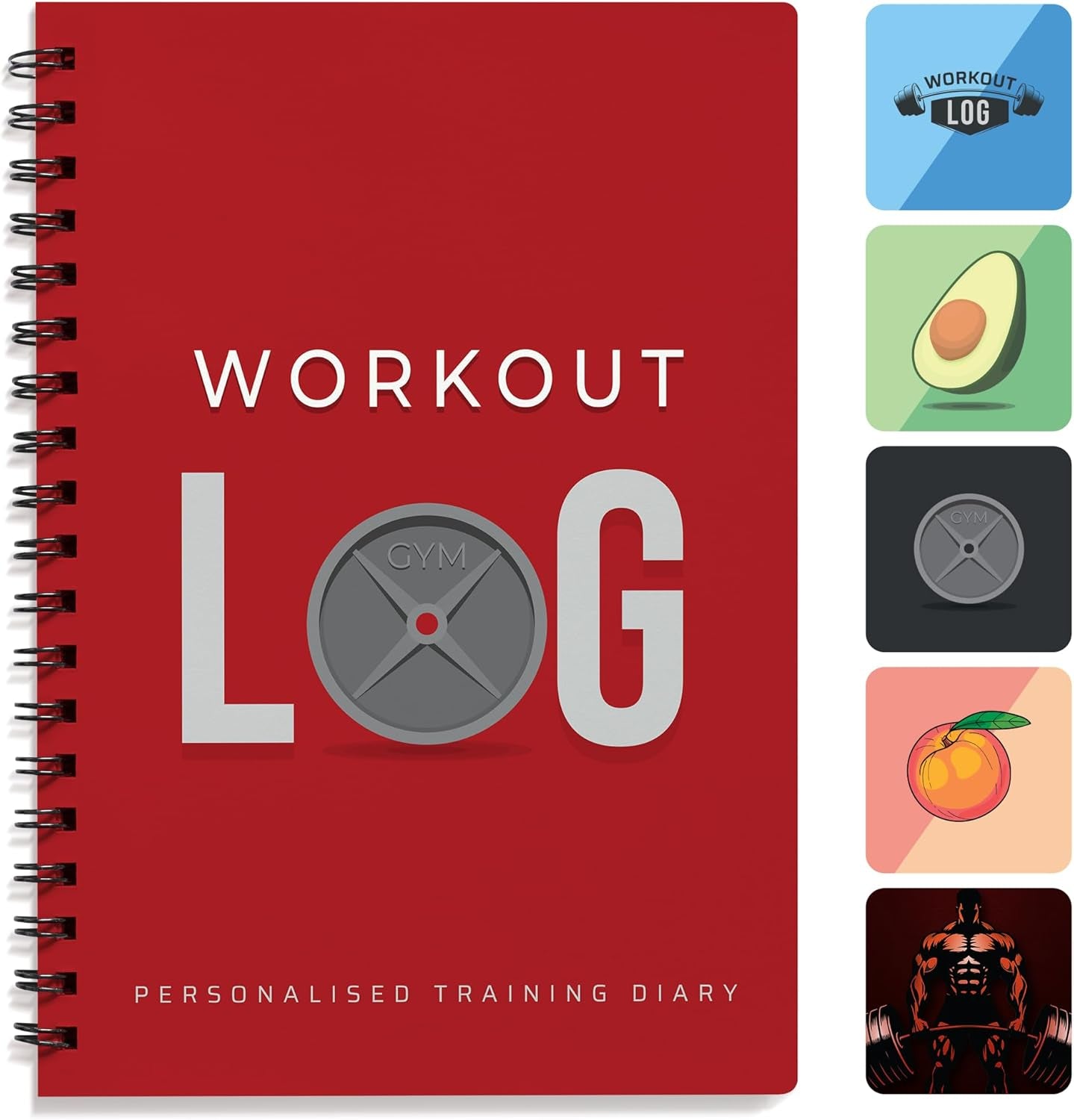 Workout Planner for Daily Fitness Tracking & Goals Setting - A5 Size, 6” X 8”, Charcoal Gray - Men & Women Personal Home & Gym Training Diary - Log Book Journal - by