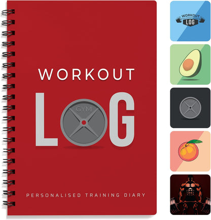 Workout Planner for Daily Fitness Tracking & Goals Setting - A5 Size, 6” X 8”, Charcoal Gray - Men & Women Personal Home & Gym Training Diary - Log Book Journal - by